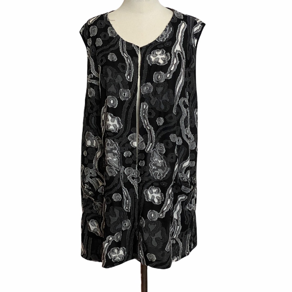 Comfy USA. Long Open Vest Sz 1X